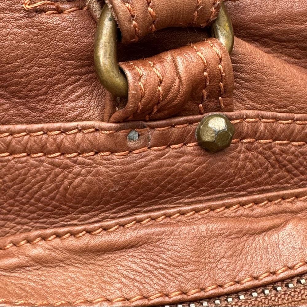 Free People Boho Brown Leather Hippie Messanger Bag - Picture 3 of 10